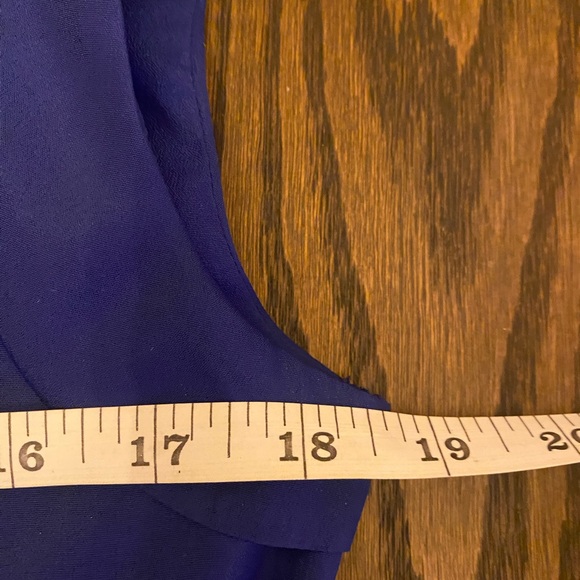 Jewel Blue Button Down Top with Front Tie - Picture 4 of 6